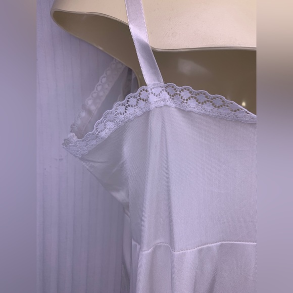 Vintage Lingerie Size 40 Long Lace Silk Sheer Richform Adjustable Straps - Picture 8 of 11